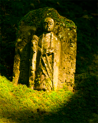 Stone Buddha in Sunlight, Portland Japanese Garden